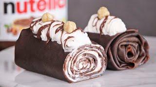 Nutella Crepe Roll Cake | How Tasty Channel