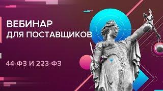 Вебинар для поставщиков: 44-ФЗ и 223-ФЗ. Основные изменения.