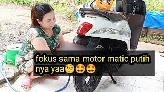 Cuci motor   PAKE KAIN LAP SUPER TIPIS  bikin melongo langsung bersih