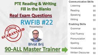 PTE Practice: Reading Blank #22 Solving Reading & Writing Fill in the Blanks with answers 2020