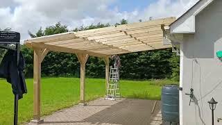 Pergola with 3mm Clear Diamond Polycarbonate Sheets