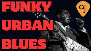 Funky Urban A Minor Blues Jam Track | Guitar Backing Track (96 BPM)