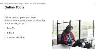 Citing Your Work: Citation Tools