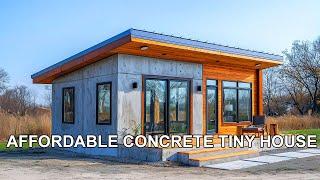 this affordable concrete tiny house is surprisingly spacious!