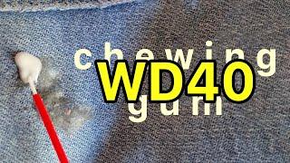 How to remove gum from jeans (it's WD40 go try it now)