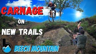 Beech Mountain Bike Park 2021 NEW Trails lead to a BIG CRASH!