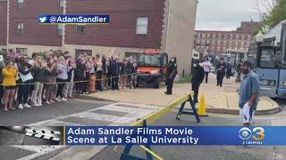 Adam Sandler Films Movie Scene At La Salle University