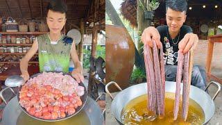 Fry Duck Egg Ovary, Egg Ovary Soup, Burn Chicken Straw for Soup | Amazing cooking skill, Chef Ny