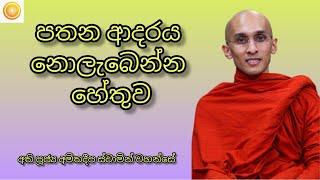 පතන ආදරය නොලැබෙන්න හේතුව - අති පූජ්‍ය අමිතදීප ස්වාමින් වහන්සේ 