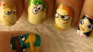 Phineas and Ferb Nail Art