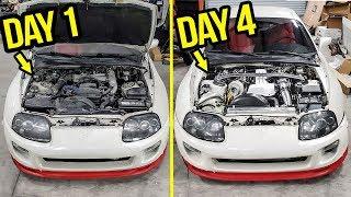 Rebuilding (And Heavily Modifying) A Stock 200,000 Mile Toyota Supra In 4 Days