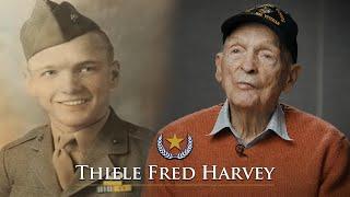 IWO JIMA Marine on SILVER STAR Combat ACTION | Thiele Fred Harvey