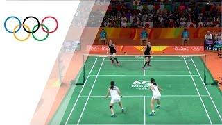 Japan's badminton team takes gold