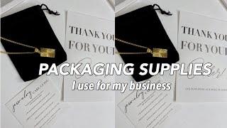 Packaging supplies I use for my jewelry business
