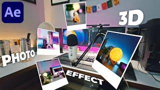 3D Photo Camera Effect in After Effects - After Effects Tutorial | Floating Effect - No Plugins