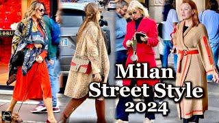 Over 50 Italian Fashion in Milan | Captivating Trendy Looks & Stylish Milanese | Street Style Milan