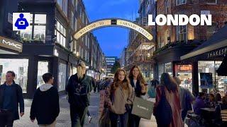 London Night Walk   MAYFAIR, Oxford Street, SOHO to Leicester Square | Central London Walking Tour