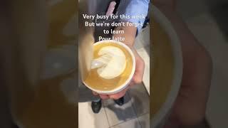 Pour latte/Basically latte Art #cafe #coffee #barista #beginner ##beginner #coffeeart #coffeelover