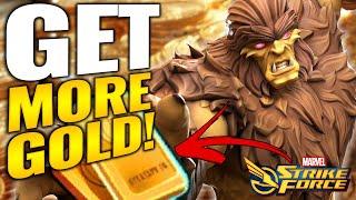 HOW TO EARN MORE GOLD FAST! Next Legendary Teaser, Marvel Crossovers | Marvel Strike Force