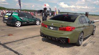 Modified Cars Drag Racing - Golf 3 R32 VR6 vs M5 F90 Competition vs 992 GT3 RS vs Jeep Trackhawk