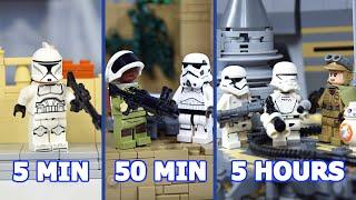 I recreated Battlefront 2 Locations in LEGO in 5 min, 50 min and 5 hours | Star Wars MOC Timelapse