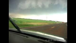 Tornado (Vortex Hits Chase Vehicle) - Wakita, Oklahoma - May 10, 2010