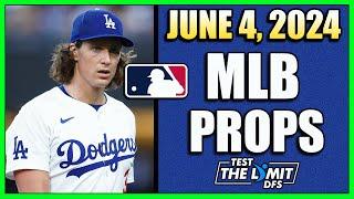 BEST MLB PLAYER PROP PICKS | Tuesday 6/4/2024 | Prizepicks Props Today