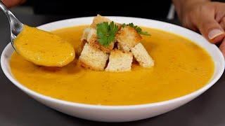 ТЫКВЕННЫЙ СУП, который едят все! Самый вкусный и ПРОСТОЙ РЕЦЕПТ крем-супа из тыквы