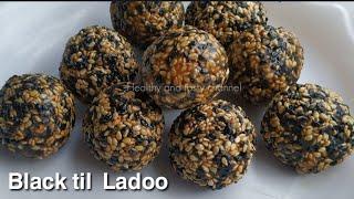 Black til laddu recipe - how to make black til ke ladoo - black til recipe - black til ke laddu