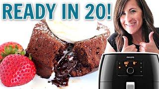 The BEST Air Fryer Chocolate Lava Cake - EASY & Ready in 20 Min!