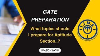 What topics should i prepare for Aptitude Section #GATE #TIME4GATE #GATEpreperation