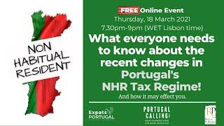 Portugal's NHR tax regime & recent changes | An Expats Portugal webinar with Daniel Reis