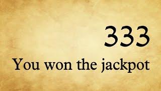 333You Won The Jackpot !! Don’t Ignore