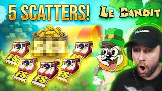 We FINALLY got the 5 SCATTER BONUS on LE BANDIT!! - END OF THE RAINBOW  BONUS!! (Bonus Buys)