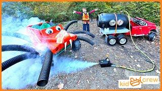 Halloween bug control truck shrinks kids ride on monster truck spider. Educational | Kid Crew