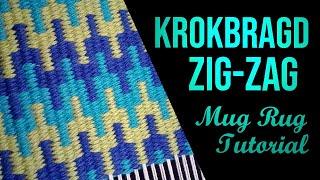 Weave a Krokbragd Zigzag Pattern | Mug Rug Tutorial 7
