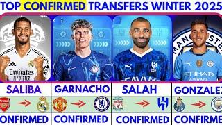 THE LATEST CONFIRMED TRANSFER NEWS  TRANSFERS WINTER 2025|Saliba️Garnacho️Salah️Gonzalez️