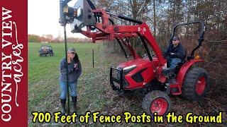 All the Fence Posts are in the Ground - Pounding in 700 feet of Fence Posts