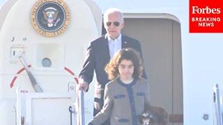 JUST IN: President Biden Returns To Wilmington, Delaware With Granddaughter Natalie