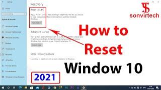 How to Reset windows 10 ||  Window 10 Factory Reset || 2021