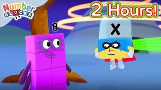 Super Best Fiends - Learning from home - 2 hour Compilation | 123 Learn to Count - Numberblocks