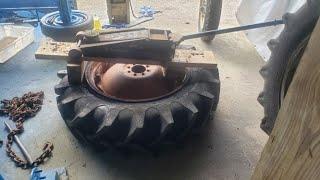 How to change a tractor tire and rim