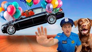 Flying Car Police Song | Dog Rich and Detective Kids Songs