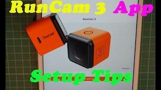 Runcam3 App setup tips