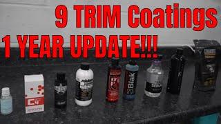 9 Way Plastic Trim Restore/Protectant Comparison!!  1 YEAR UPDATE!!