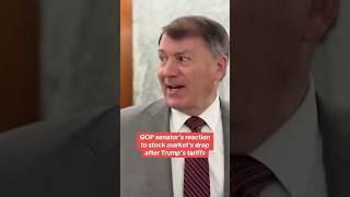 Republican Sen. Mike Rounds reacts to stock market’s performance after Trump tariff plan #shorts
