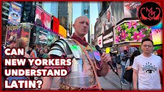 Roman Legionary speaks Latin to New Yorkers — watch their reaction!  ️  · Legionarius ·