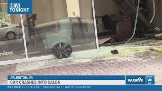 'I thought I died' | Car crashes into Arlington salon, driver hospitalized