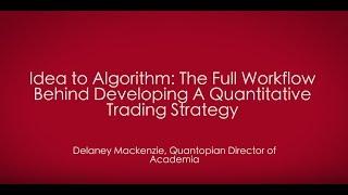 Idea to Algorithm: The Full Workflow Behind Developing a Quantitative Trading Strategy