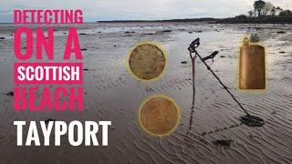 Detecting on a Scottish beach, Tayport.